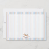 それは男の子の揺り木馬のサンキューカードです サンキューカード (裏面)