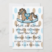 それは男の子の揺り木馬の誕生の発表です 案内状 (裏面)