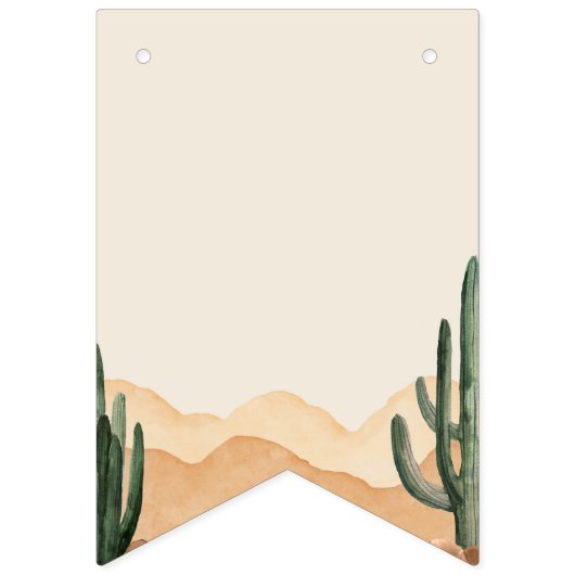 それは男の子の砂漠サボテン南西部の赤ちゃんシャワーだ バンティングフラッグ (第1の旗)