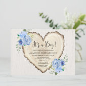 それは男の子の素朴なフローラのバレンタインのハートシャワーだ 招待状 (スタンド正面)