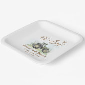 それは男の子の緑のトラクターファーム赤ちゃんシャワー ペーパープレート (傾斜あり)