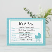 それは男の子の誕生の発表です 案内状 (スタンド正面)