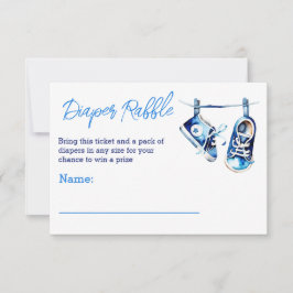 それは男の子の赤ちゃんシャワーおむつラッフルチケット 招待状