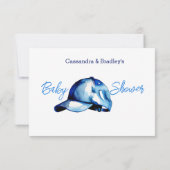 それは男の子の赤ちゃんシャワーおむつラッフルチケット 招待状 (裏面)