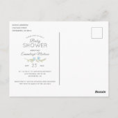 それは男の子の赤ちゃんシャワーのテディベア葉書だ ポストカード (裏面)