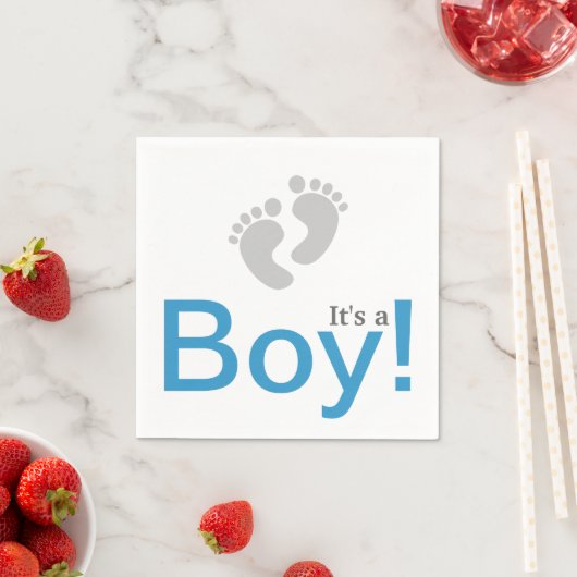 それは男の子の赤ちゃんシャワー紙ナプキンセットだ スタンダードカクテルナプキン (インサイチュ)