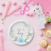 それは男の子の赤ちゃんシャワー紙プレートパステルブルー ペーパープレート (パーティー)
