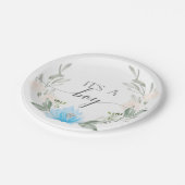 それは男の子の赤ちゃんシャワー紙プレートパステルブルー ペーパープレート (アングル)