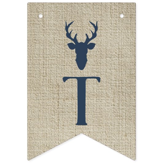 それは男の子の赤ん坊のシャワーのバナー、鹿 バンティングフラッグ (第3の旗)