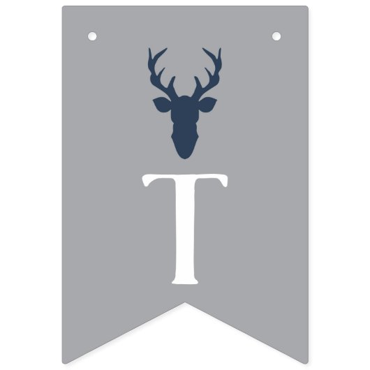 それは男の子の赤ん坊のシャワーのバナー、鹿 バンティングフラッグ (第3の旗)