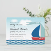 それは男の子の赤ん航海のだシャワー帆船だ 招待状 (スタンド正面)