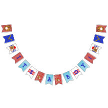 それは男の子の野球のテーマのベビーシャワーの旗です