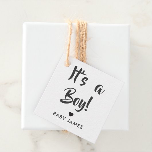 それは男の子ギフトラベル、赤ちゃんシャワーギフトラベル、クラフト フェイバータグ (インサイチュ)