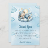 それは男の子テディベア赤ちゃんシャワーサンキューカード サンキューカード (正面/裏面)