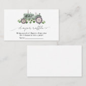 それは男の子トラクター赤ちゃんシャワーおむつラッフル 名刺 (正面/裏面)