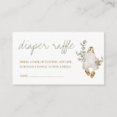 それは男の子ユーカリBohoミニマリストおむつラッフル エンクロージャーカード (正面)