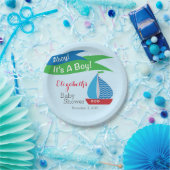 それは男の子、パーソナライズで航海のなベビーシャワーです ペーパープレート (パーティー)