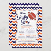 それは男の赤ちゃんサッカーの赤ちゃんシャワーの侵略だ 招待状 (正面/裏面)