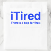 それは疲れた昼寝だ 長方形シール (バッグ)