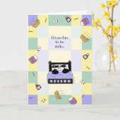 それは病気であるおもしろいではないです-よく得て下さい カード (黄色い花)