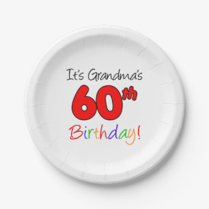 それは祖母の第60誕生会のプレートです ペーパープレート