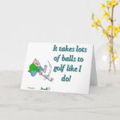 それは私がようにゴルフをするために多くの球を取ります カード (黄色い花)
