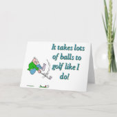 それは私がようにゴルフをするために多くの球を取ります カード (正面)