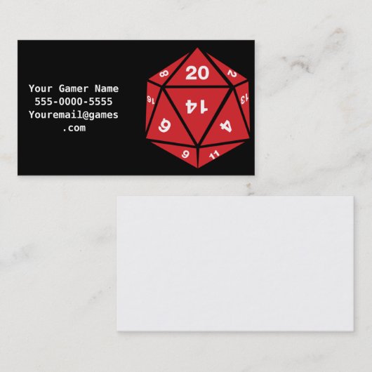 それは私がビデオゲームのゲーマーの名刺をいかに転がるかです 名刺 (正面/裏面)