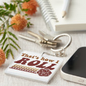 それは私がファンタジーの賭博d20のサイコロをいかに転がるかです キーホルダー (正面右)