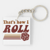 それは私がファンタジーの賭博d20のサイコロをいかに転がるかです キーホルダー (裏面)