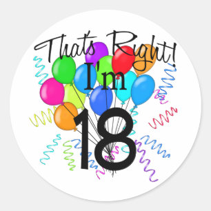 それは私が18才-誕生日の権利です ラウンドシール