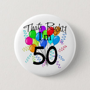 それは私が50才-誕生日の権利です 缶バッジ