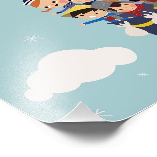 それは私たちの小さな小さな世界の熱気球の子供たち フォトプリント            (角)