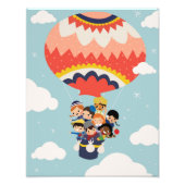 それは私たちの小さな小さな世界の熱気球の子供たち フォトプリント            (正面)