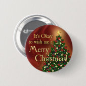 それは私にメリークリスマスを望むことは良いです! 缶バッジ (正面&裏面)