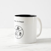 それは私に幸せトライアスロンのマグをします ツートーンマグカップ (正面右)