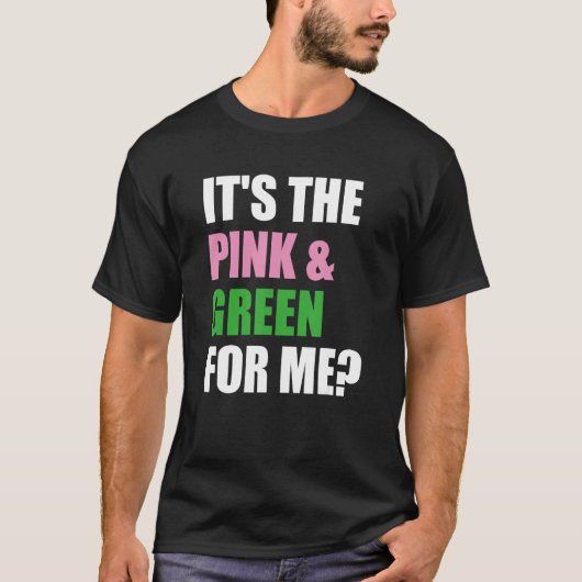 それは私のためのピンクと緑のSorority色Lov Tシャツ (正面)