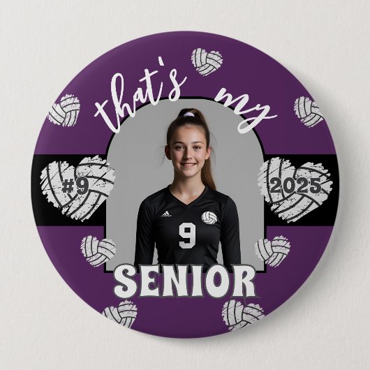 それは私のシニアのバレーボール選手のボタンだ 缶バッジ (正面)