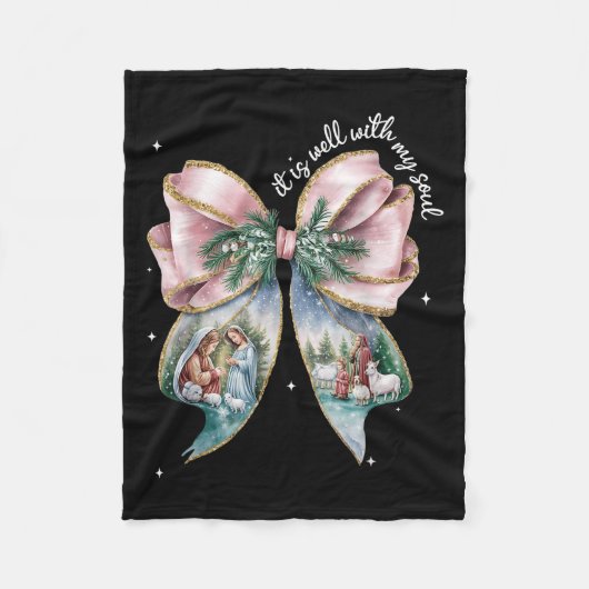 それは私のソウル弓出生シーンベビーJeと良い フリースブランケット (正面)