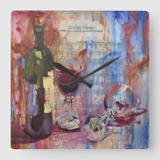 それは私のパーティーです スクエア壁時計