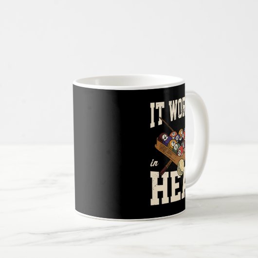 それは私のヘッドビヤードプレーヤーのスヌーカーのプールPで働いた コーヒーマグカップ (正面右)