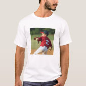 それは私のボーイプレーヤーの写真レトロ野球の親 Tシャツ (正面)