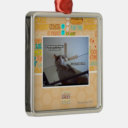 それは私の夕食時を過ぎてあります メタルオーナメント (右)