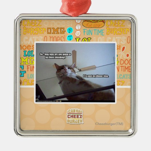 それは私の夕食時を過ぎてあります メタルオーナメント (正面)