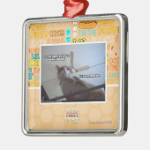 それは私の夕食時を過ぎてあります メタルオーナメント (左)