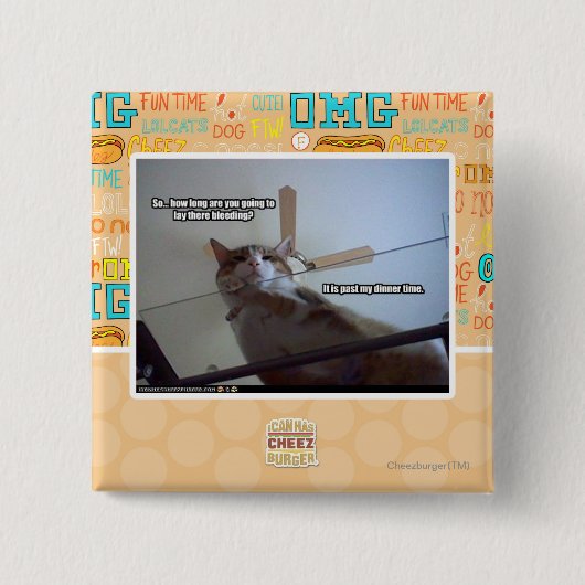 それは私の夕食時を過ぎてあります 缶バッジ (正面)