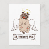それは私の天使のパグの引用文ではなかったおもしろい シーズンポストカード (正面)