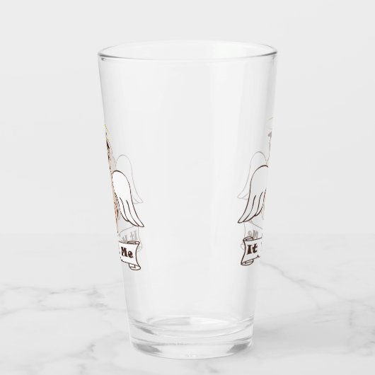 それは私の天使のパグの引用文ではなかったおもしろい タンブラーグラス (左)