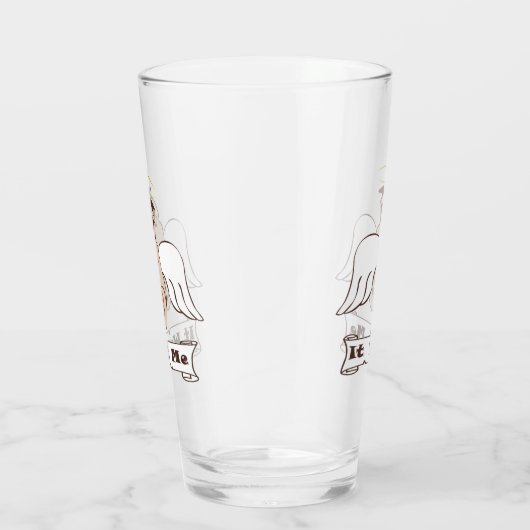 それは私の天使のパグの引用文ではなかったおもしろい タンブラーグラス (右)