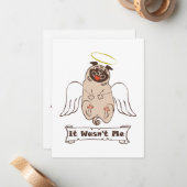 それは私の天使のパグの引用文ではなかったおもしろい ノートカード (正面/裏面インサイチュ)